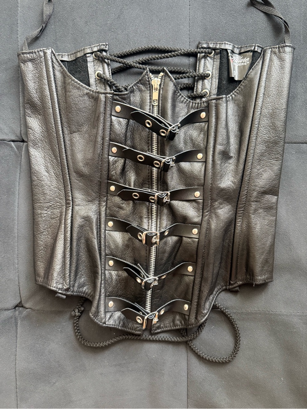 Allure  lingerie Leather Corset - Picture 5 of 9